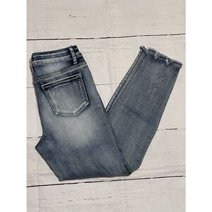 Elite Jeans Stretch Women's Size 5/6 High-Rise Ankle Skinny Fit Distressed Denim